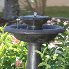 Chatsworth Oiled Bronze Solar 2-Tier Fountain