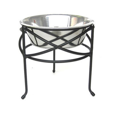 Mesh Single-Bowl Raised Dog Feeder