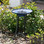 Mosaic Ceramic Solar Birdbath & Metal Stand