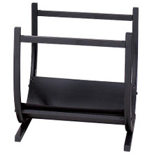 Wrought Iron Hearth Log Holder - Black 