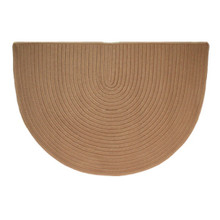 46x31 Half Round Braided Hearth Rug - Cashew