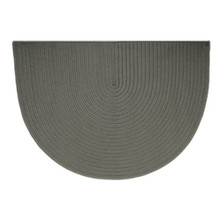 46x31 Half Round Braided Hearth Rug - Gray
