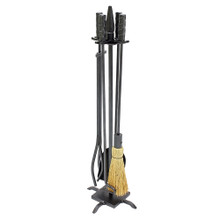 5-piece Wright Design Graphite Finish Fireplace Tool Set