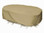 Two Dogs 92" Oval/Rectangle Table Set Cover - Khaki
