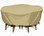 Two Dogs 84" Round Table Set Cover - Khaki