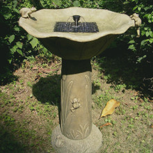 Acadia Solar Birdbath Fountain