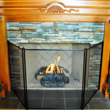 3-Fold Wood Stove Screen