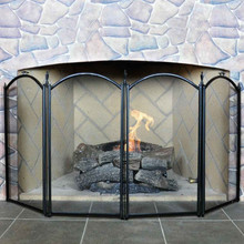 4-Fold Mini Fireplace Screen