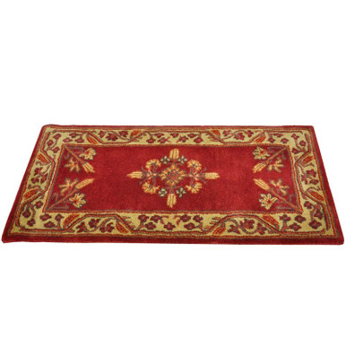 44x22 Rectangle Fire Resistant Wool Hearth Rug - Vermillion Jardin