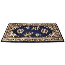 56x26 Rectangle Fire Resistant Wool Hearth Rug - Blue