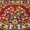 44x22 Half Round Fire Resistant Wool Hearth Rug - Burgundy
