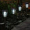 Charleston Solar Pathway Lights - Pewter Finish