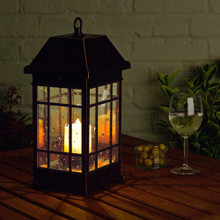 Mission Pillar Candle Solar Lantern