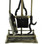 5-Piece Fireplace Tool Set - Antique Brass
