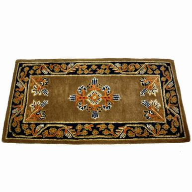 44x22 Rectangle Fire Resistant Wool Hearth Rug - Cocoa Jardin