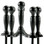 5-Piece Steel Fireplace Tool Set - Black Finish