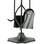 5-Piece Steel Fireplace Tool Set - Black Finish