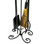 5-Piece Wrought Iron Scroll Fireplace Tool Set