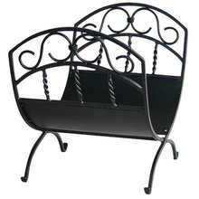 Interior Wrought Iron Scrollwork Log Rack