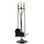 5-Piece Steel & Brass Fireplace Tool Set
