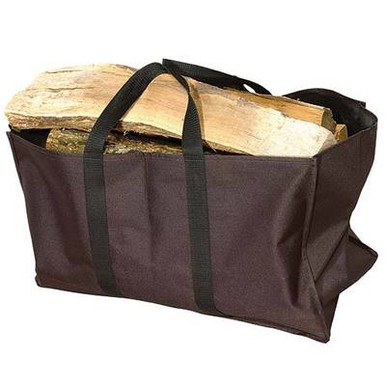 Heavy Duty Black Canvas Log Tote