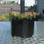 Umbrella Pole Metal Outdoor Planter 12x6