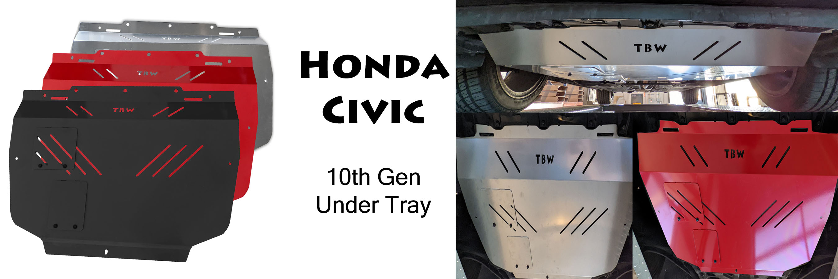 Honda Civics 10th Gen aluminum under tray s
