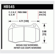 Hawk DTC FRONT Brake Pads for G35 & 350Z