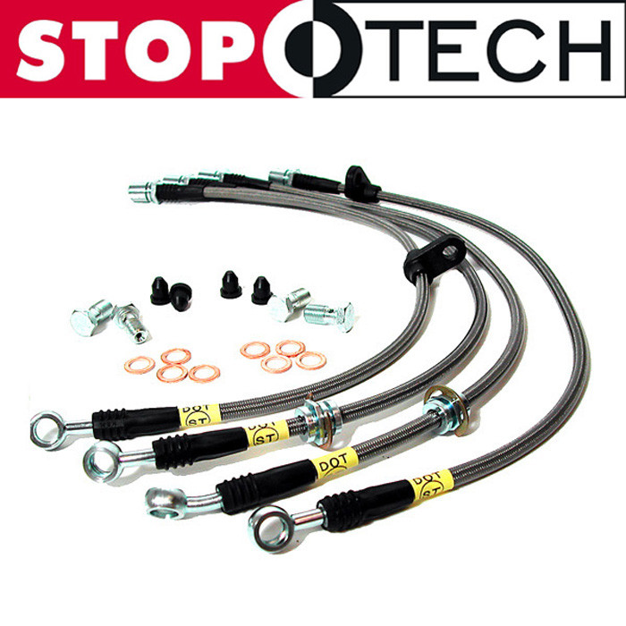 Power Stop BH00050 Stainless Steel Brake Hose Kit-Front & Rear 