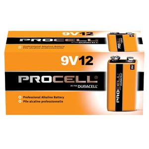 Duracell Procell Alkaline Batteries 9V