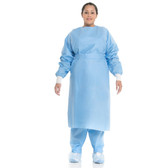 Halyard Health Procedure Gowns with Knit Cuffs in Blue