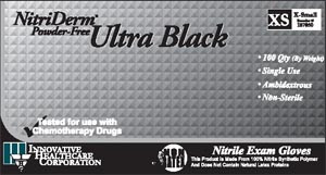 Ultra Black Nitrile Exam Gloves-NitriDerm