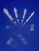 Hypodermic Needle Syringe Combo 25G x 5/8" 3cc