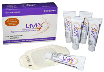 LMX4 Topical Anesthetic Lidocaine Cream & Tegaderm Dressings