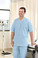 Graham Medical Disposable Scrubs Shirt Light Blue