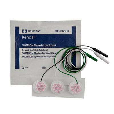 Covidien 1051NPSM Neonatal Cloth ECG Electrodes Radiolucent