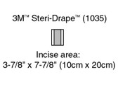 3M Steri-Drape Incise Drape 5-7/8" x 7-7/8" 1035