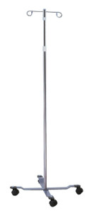 Economy IV Pole 4 Leg Base with 2 Hooks