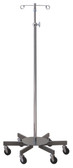 IV Pole/Infusion Pump Stand with 6 Leg Oversized Base