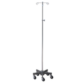 IV Pole/Infusion Pump Stand with 5 Leg Space Saver Base