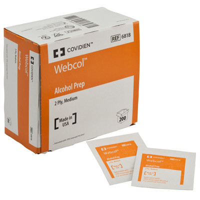 webcol alcohol prep pads