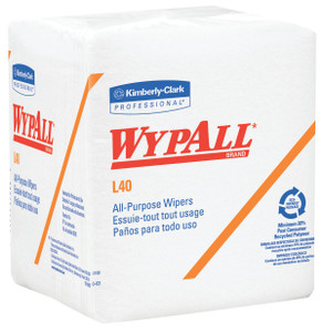 Kimberly-Clark WypAll L40 Wipers 12"x12" 1/4 Fold