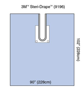 3M Steri-Drape Adhesive Split Sheet, 9196, 228 cm x 260 cm