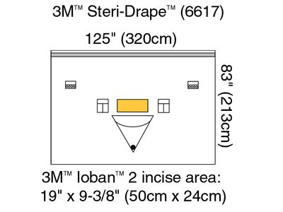3m Steri Drape Isolation Drape With Ioban 2 Incise Film Pouch 6617