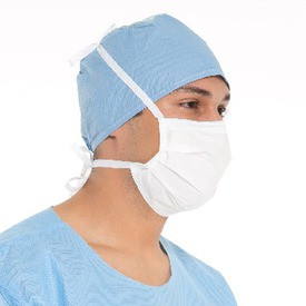 Halyard Health Surgical Mask So Soft Pleat-Style Ties