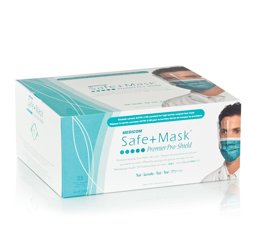 Download Medicom Medical Mask Premier Elite Earloop Face Mask Eye Shield Usa Medical And Surgical Supplies Yellowimages Mockups