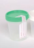 Covidien 4 oz Specimen Containers Integrity Seal Sterile Green Cap 8889207067