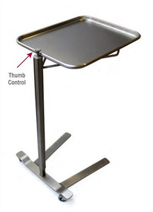 MCM Stainless Steel Mayo Stand Thumb-Controlled Height