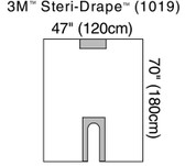 3M Steri-Drape Long U-Drape, 1019, 180 cm x 120 cm (70 in x 47 in)