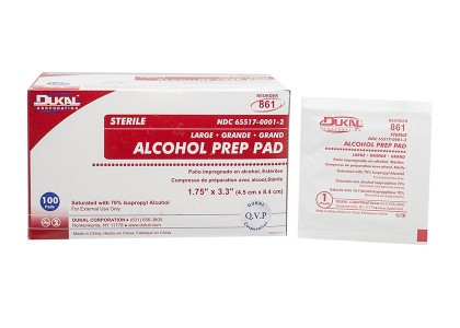 webcol alcohol prep pads large